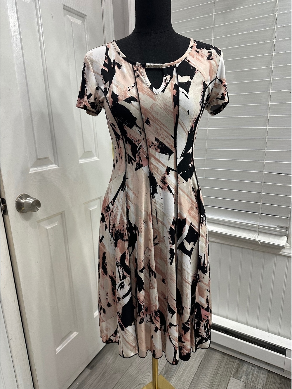 Sami & Jo Women's Abstract Print Fit & Flare Dress Size S